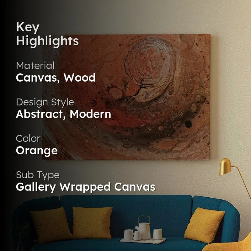 Sun Kissed Abstract Canvas Wall Painting - Gallery Wrap media 2