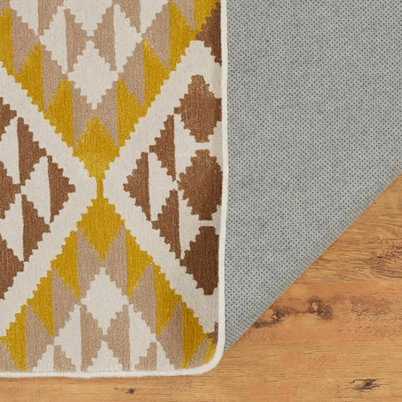 Belladonna Hand Tufted Geometric Wool & Nylon Carpet - Mustard Yellow media 6
