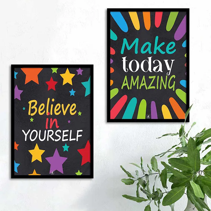 Make Today Amazing Wall Art - Set Of Two media 1