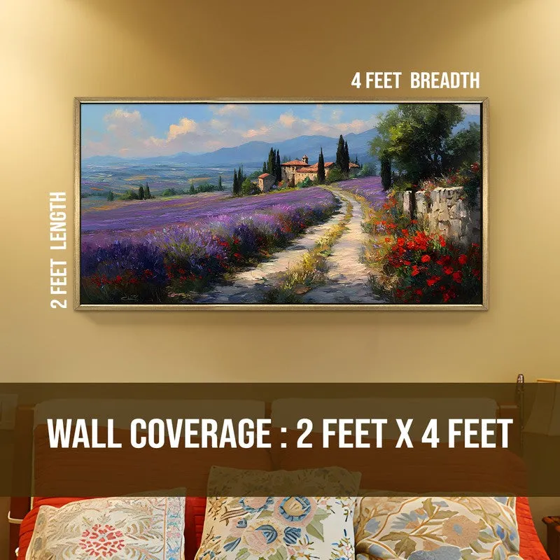 Lavender Lightway Canvas Wall Painting With Frame media 8