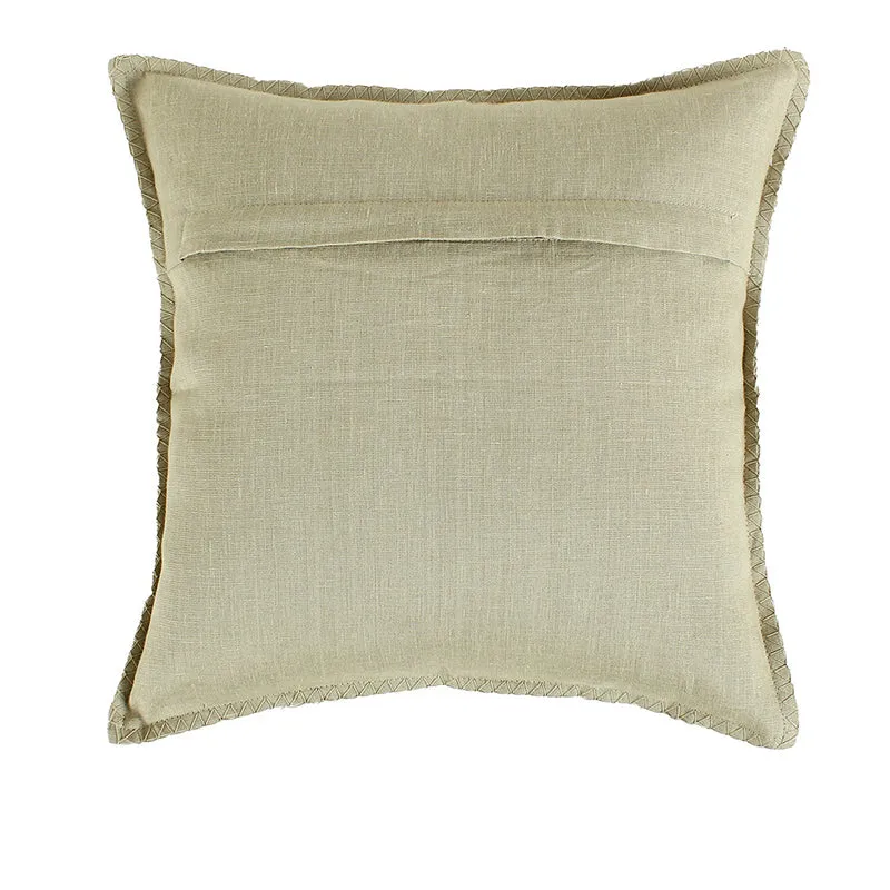 Royal Rhythm Solid Cotton Cushion Cover (Beige) - Set Of Two media 6
