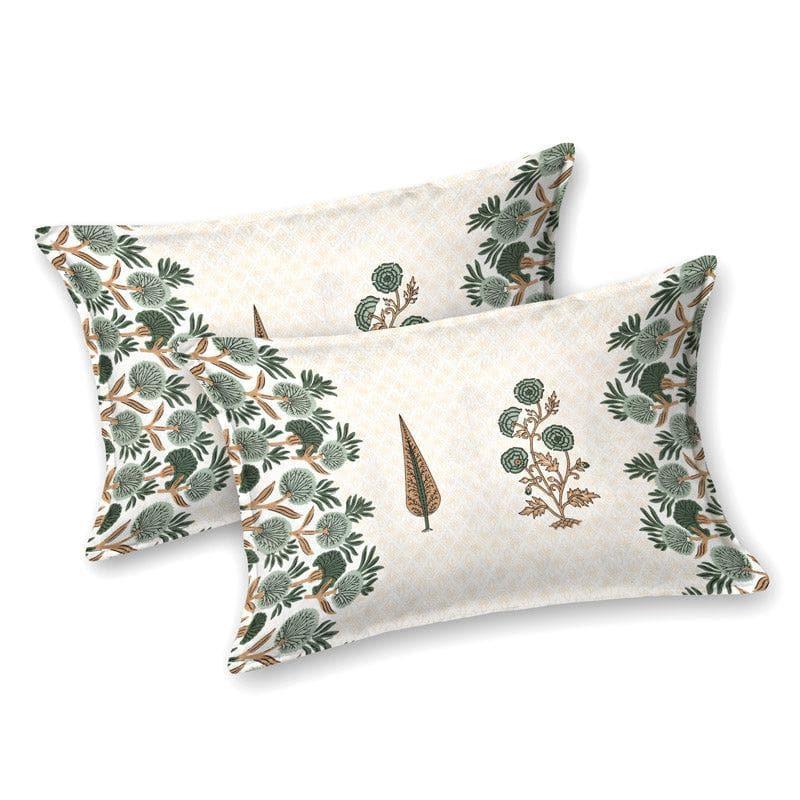 Devika Ethnic Printed Cotton Bedsheet (Green) - 140 TC media 6