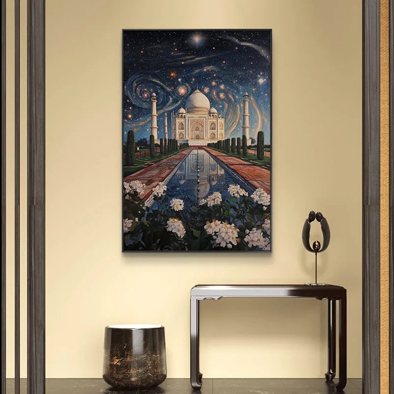 Tale Of Taj Mahal Wall Painting media 4
