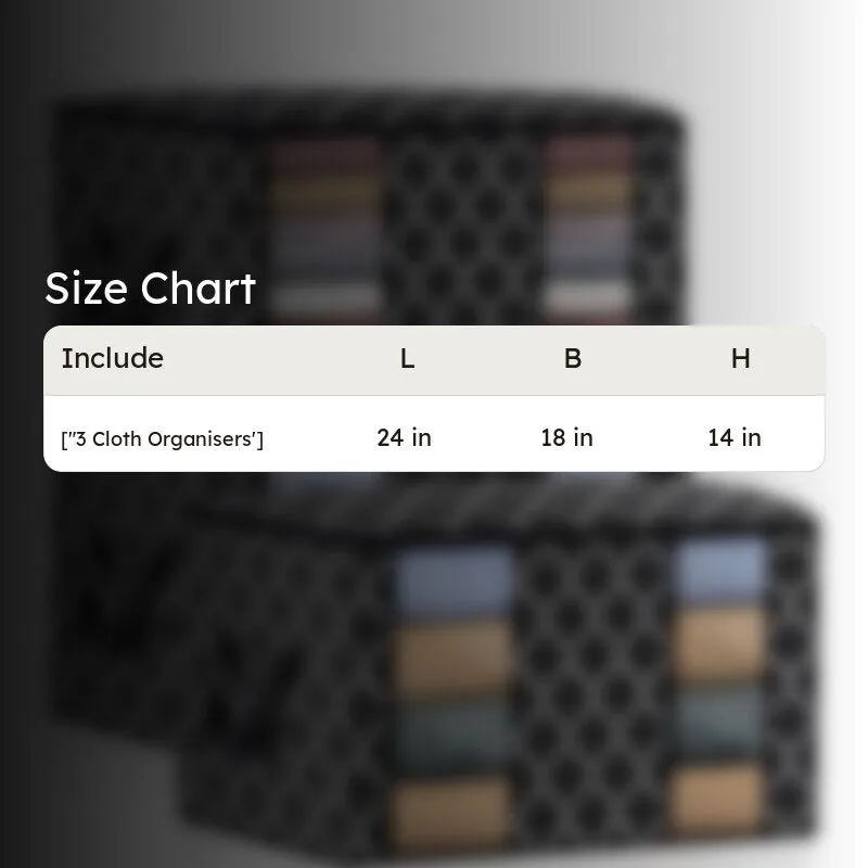 Atlas Cloth Organizer (Black)- Set Of Three media 6