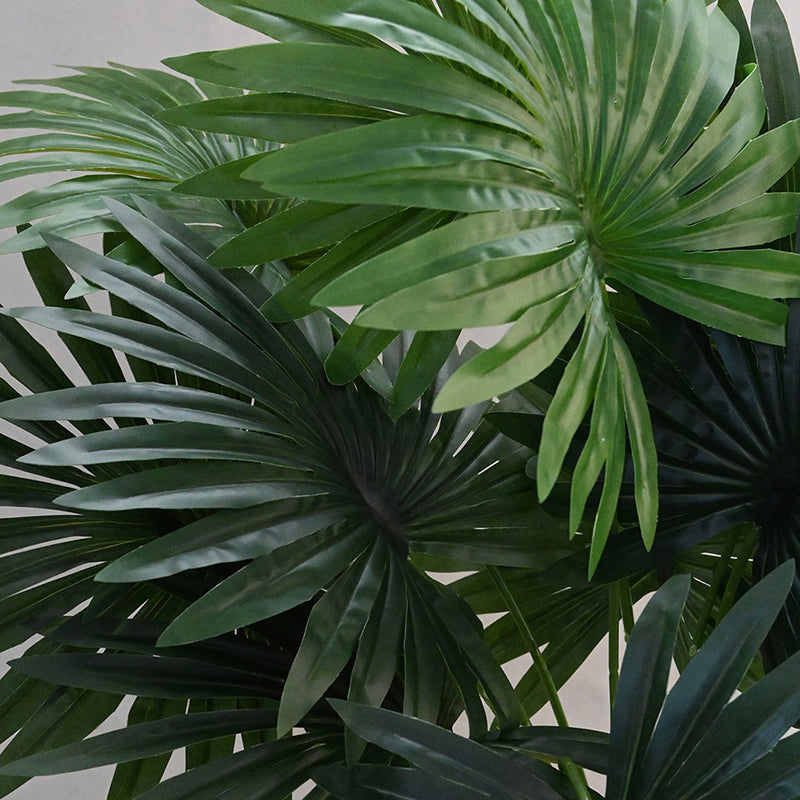 Faux Everlasting Fan Palm With Black Plastic Pot - 58 cm media 5