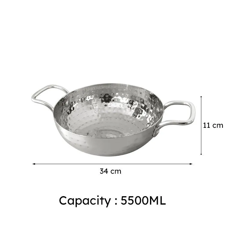 Vintage Hammered Kadhai - 5500 mL / 13 Inches media 6