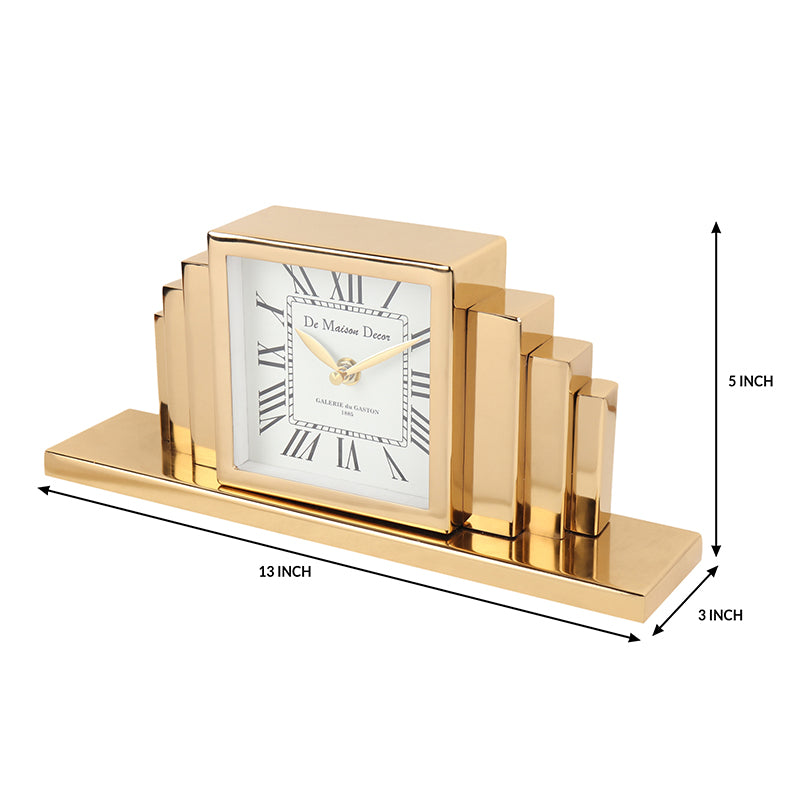 Grande Analog Table Clock - Gold media 5
