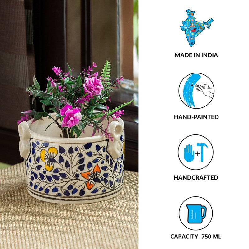 Bloom Vines Handpainted Planter - Set Of Two media 5