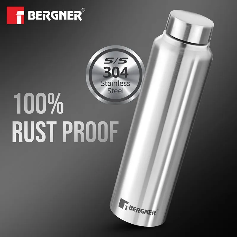 Bergner Aqua Lock Leakproof Stainless Steel Bottle (Silver) - 1000 mL media 3