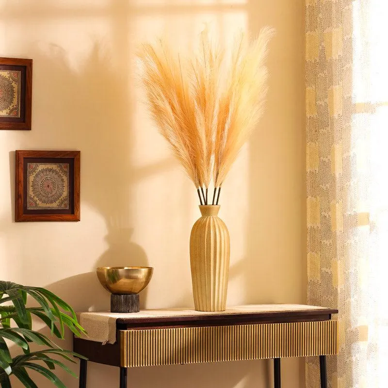Artificial Realistic Pampas Sticks (Brown) - Set Of Three media 3