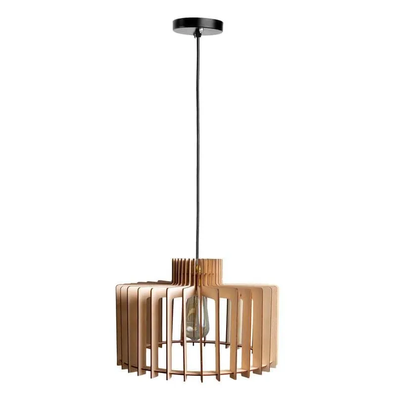 Kokoa Wooden Ceiling Lamp with Metal Base media 4