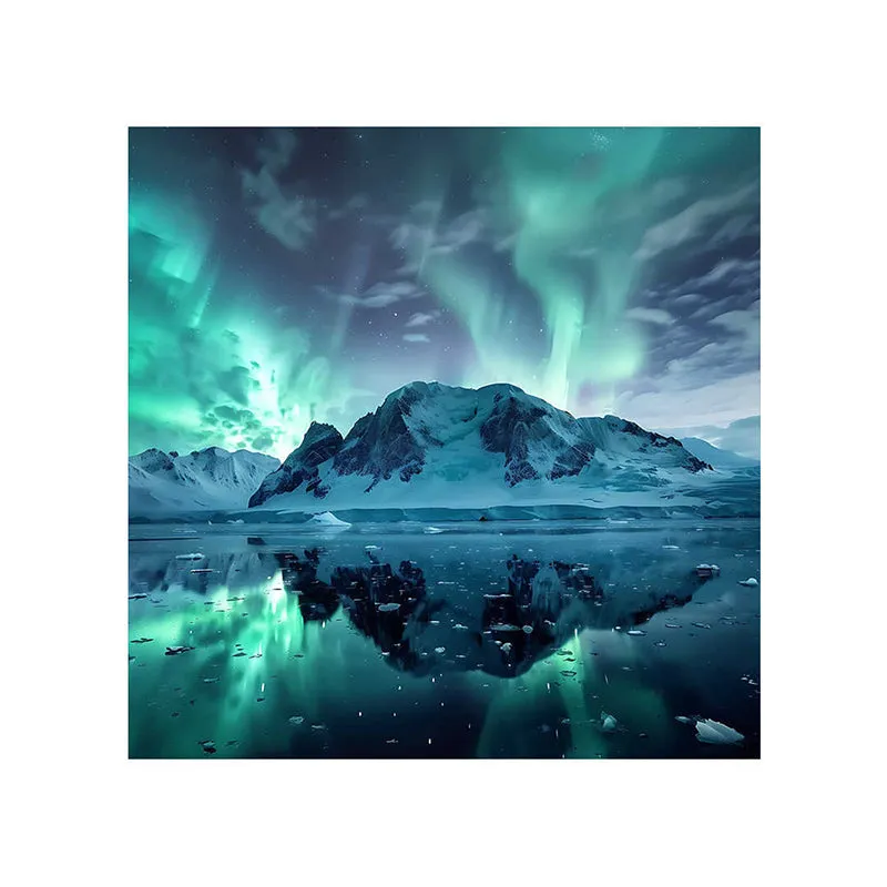 Arctic Landscape Aurora Wall Painting media 5