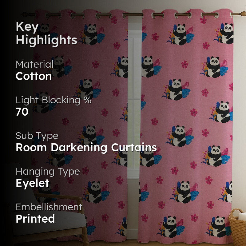 Panda Paradise Drapes Curtain - Set Of Two media 2