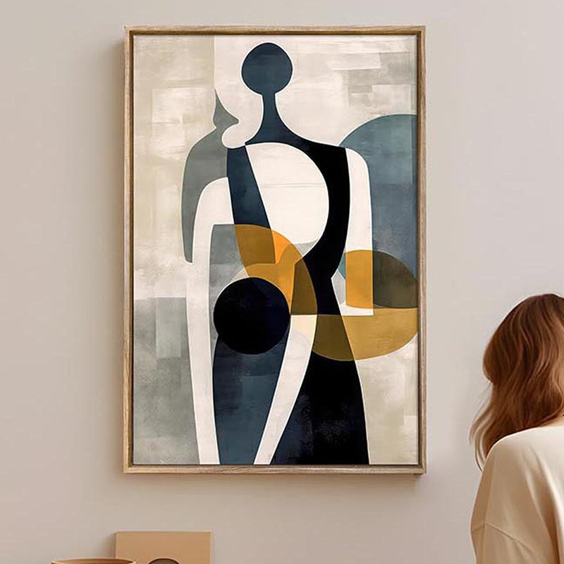 Fragmented Harmony Canvas Abstract Wall Art With Frame media 4