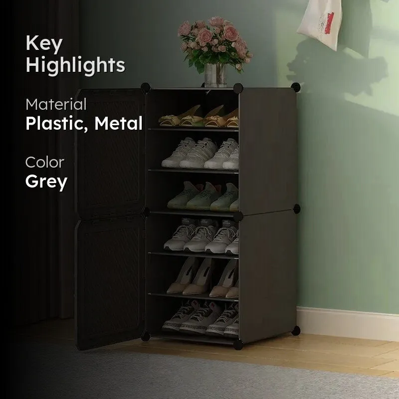 CleanStep Grey Plastic & Metal Shoe Racks media 2