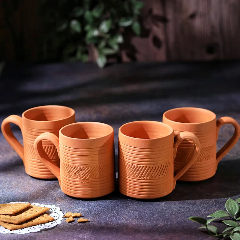 Srinda Terracotta Coffee Mug (250 mL Each) - Set of Four media 8