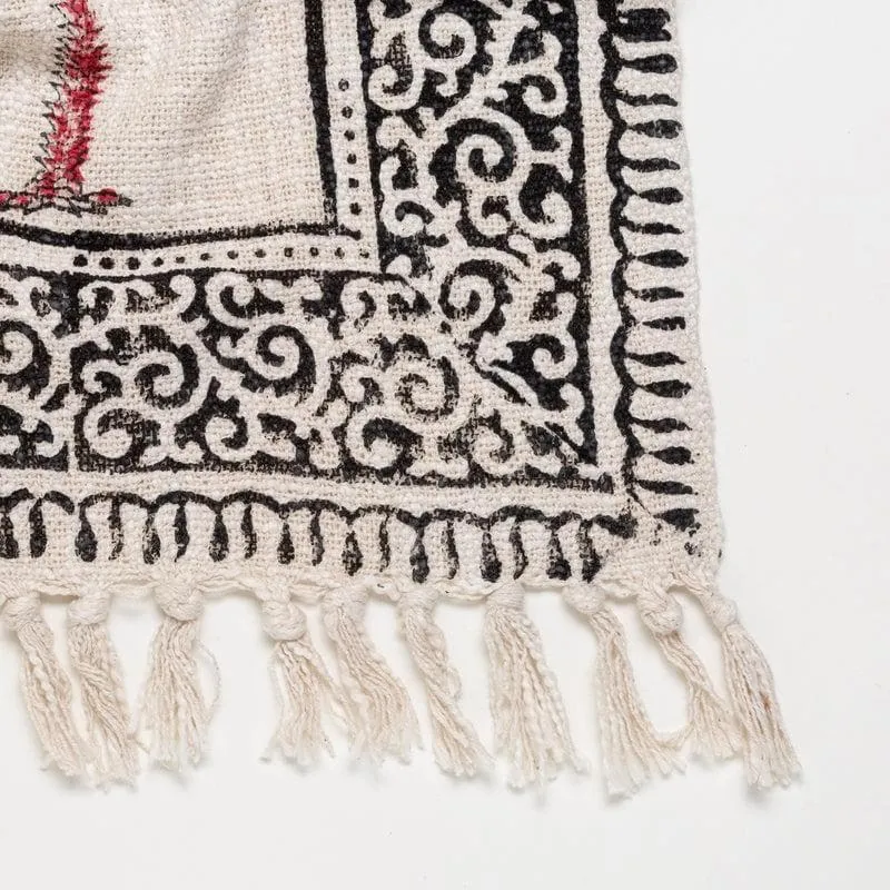 Palm Tree Handblock Printed Throw media 5
