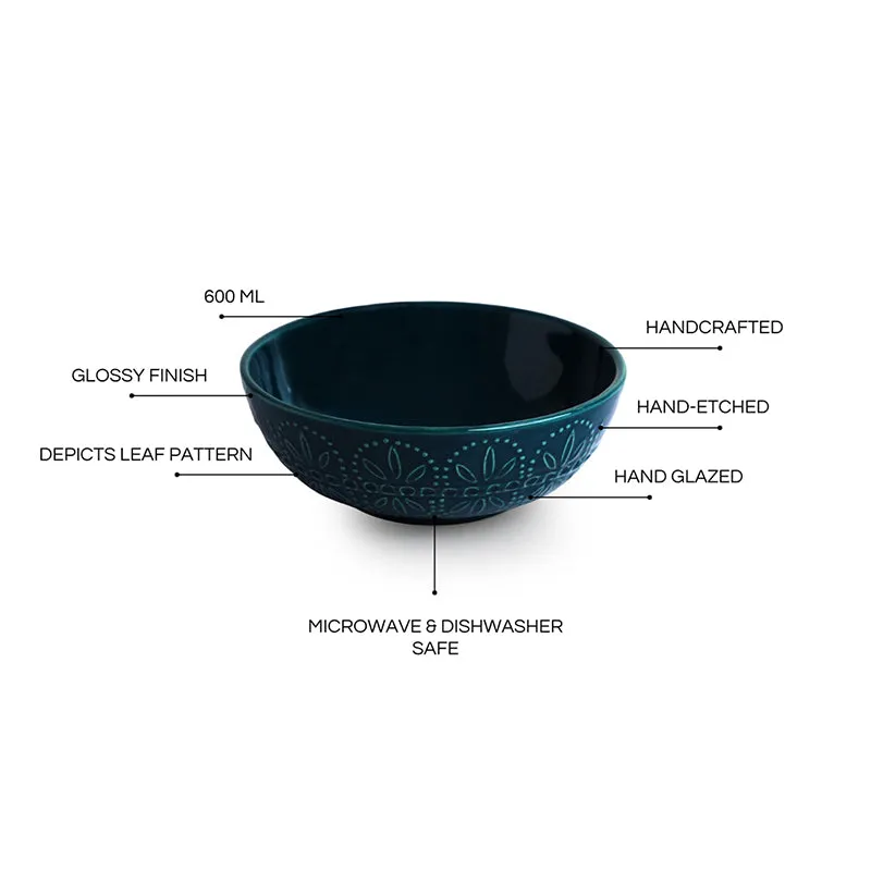 Pushti Ceramic Serving Bowl (600 mL) - Set Of Two media 4