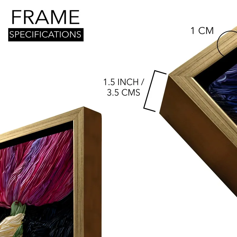 Petal Palette Canvas Wall Painting With Frame media 8