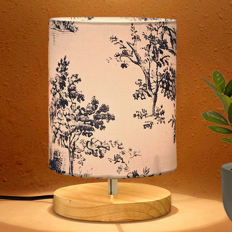 Vinteraa Flora Wooden Table Lamp - White,Blue,Brown
