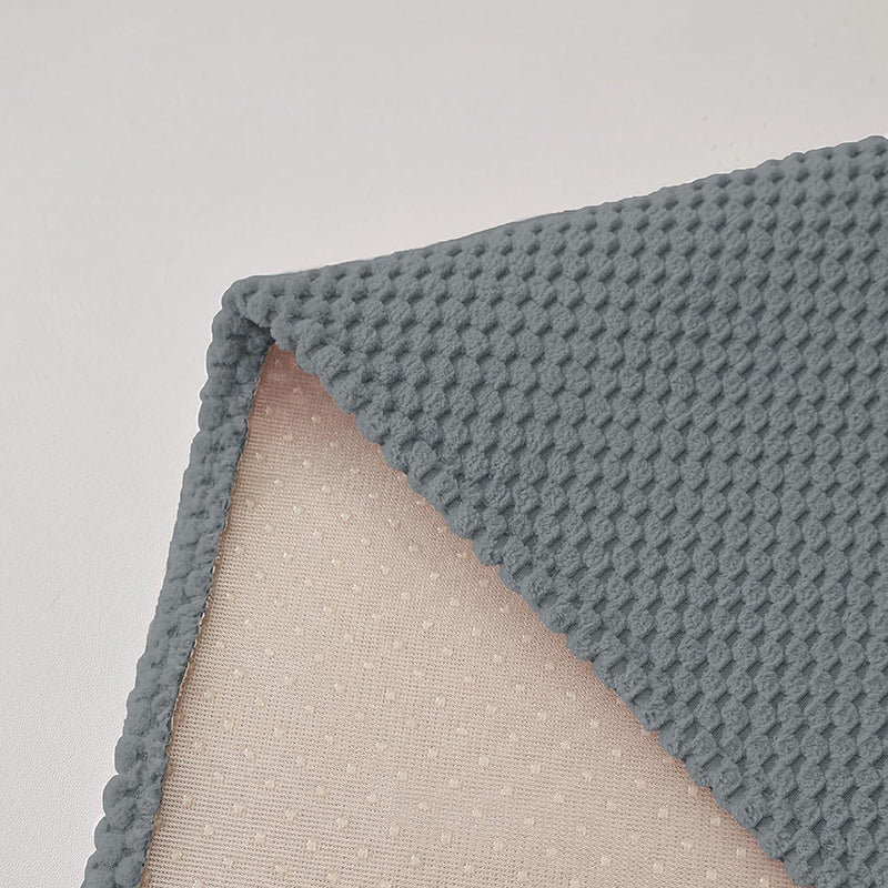 Blanco Textured Velvet Sofa Mat - Grey media 5