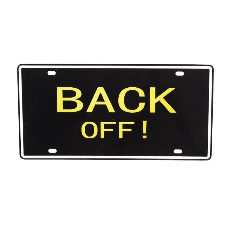 Back Off! Sign Plate Metal Wall Accent media 3