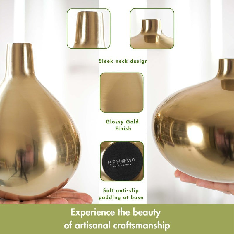 Elory Elda Metal Vase - Set Of Two media 5