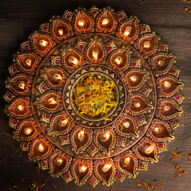 Prakash Thali Terracotta Diya media 1
