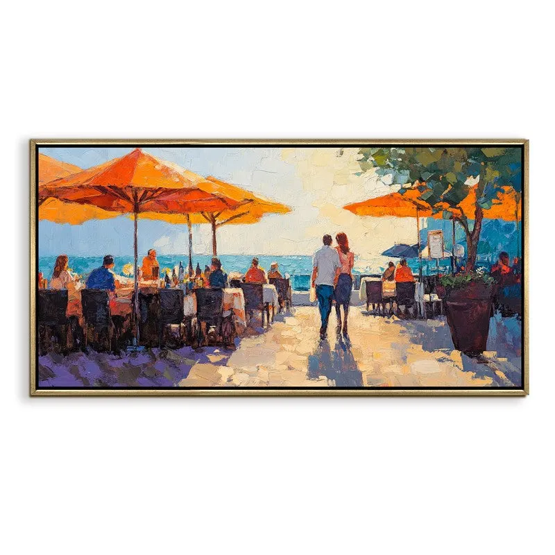 Riviera Dreams Wall Painting With Frame media 3