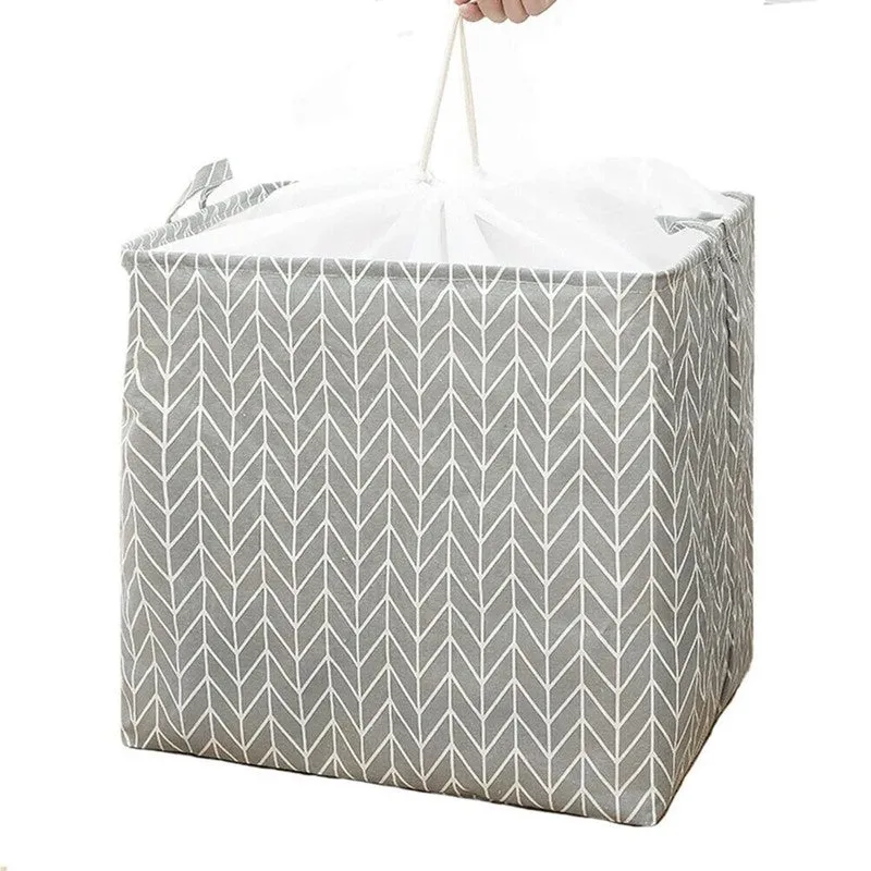 Stylish Grey Laundry Hamper  Lightweight & Foldable Storage Basket media 3