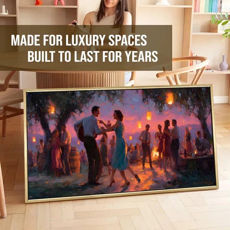 Moonlit Revelry Canvas Wall Painting With Frame media 5
