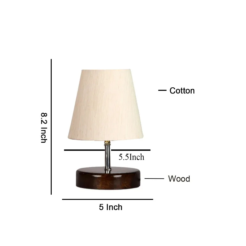 Maxa Fabric Table Lamp - White,Brown media 5