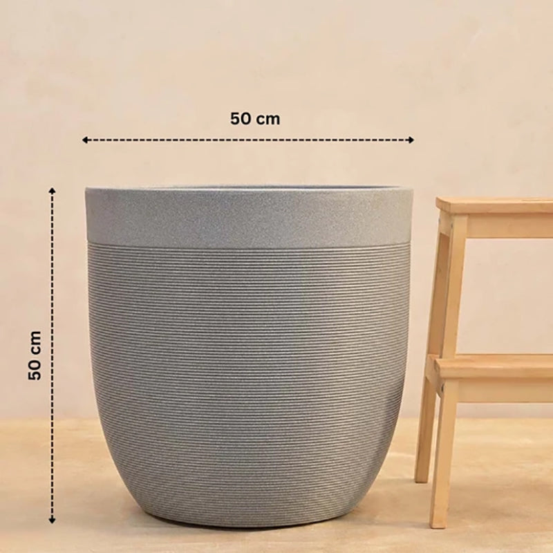 Ugaoo Orbridge Plastic Planter - Grey media 6