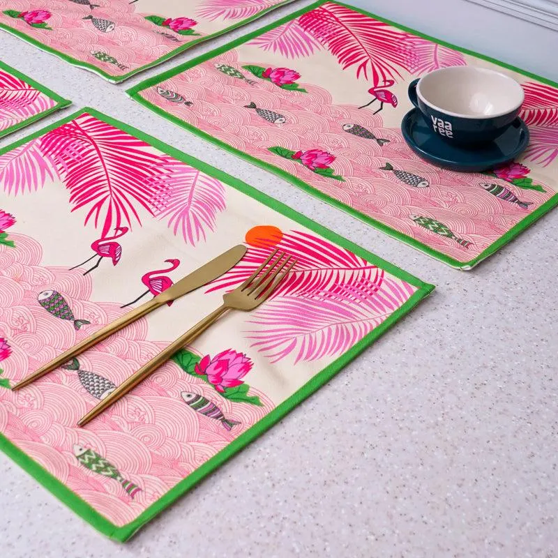 Pink Oasis Table Placemat - Set Of Six media 3