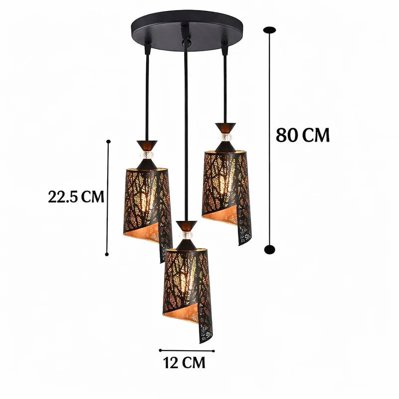 Ornate Glow Metal Cluster Ceiling Lamp media 9