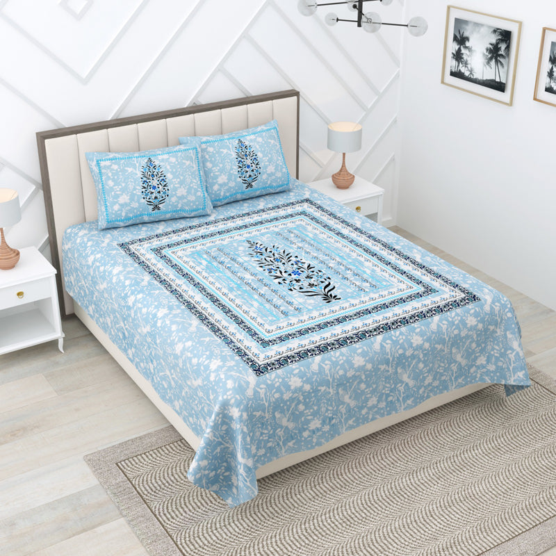 Aangan Petals Cotton Bedsheet - 180 TC