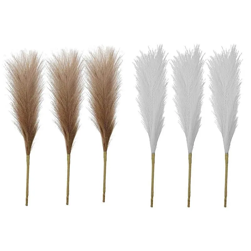 Faux Pampas Plastic Grass Sticks (45.7 cms) - Set Of Six media 4