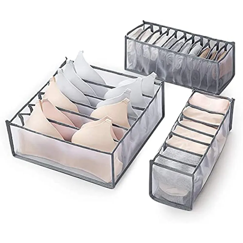 Aster Cloth Organizer (Grey) - Set Of Three media 4