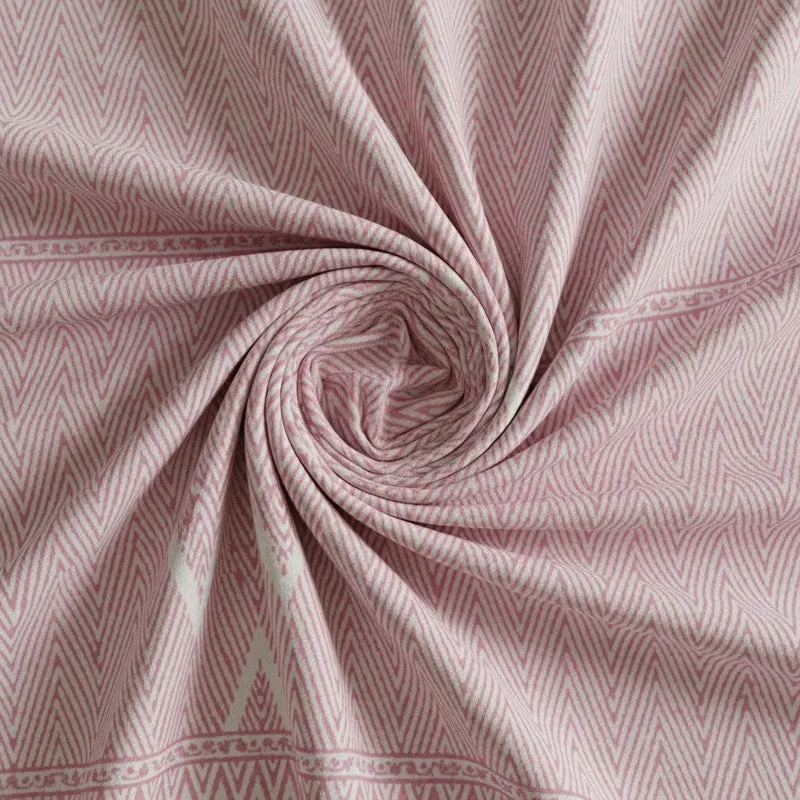 Jorie Geometric Printed Cotton Bedsheet (Pink) - 120 TC media 5