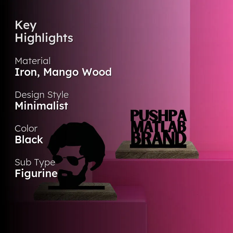 Pushpa Matlab Brand Typography Showpiece - Set Of Two media 2