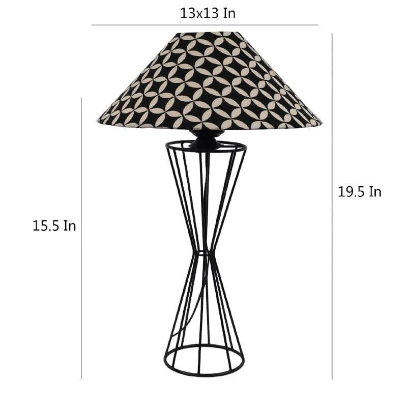 Tatania Briar Fabric Table Lamp - Black,White media 5
