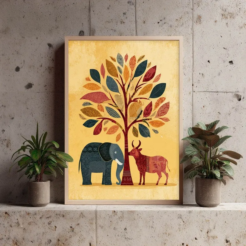 Vanira Canvas Wall Painting With Brown Frame media 3