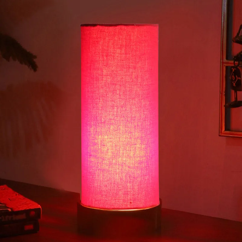 Jaala Tower Wooden Table Lamp - Red,Black media 2