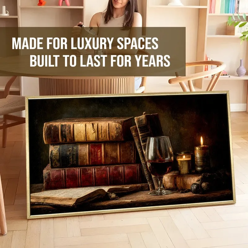 Bookward Canvas Wall Painting With Frame media 5