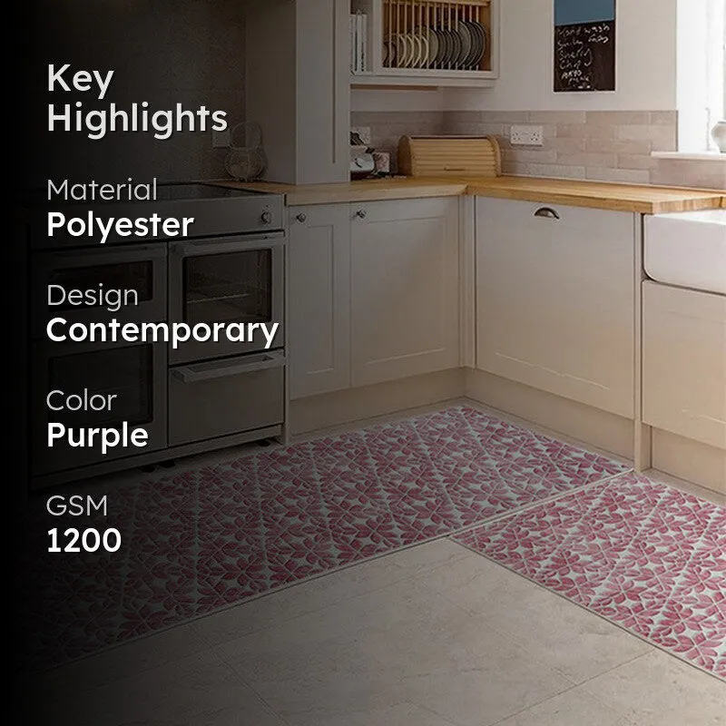 Abstract Balance Kitchen Floor Mats (Purple) - Set of Two media 2