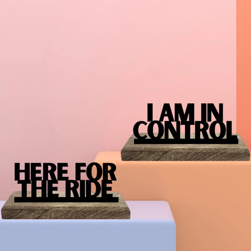 Here For The Ride Typography Showpiece - Set Of Two media 3