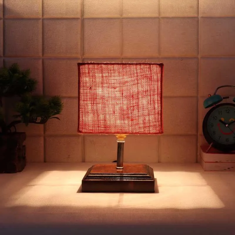 Pinkzie Fabric Table Lamp - Pink,Brown media 1