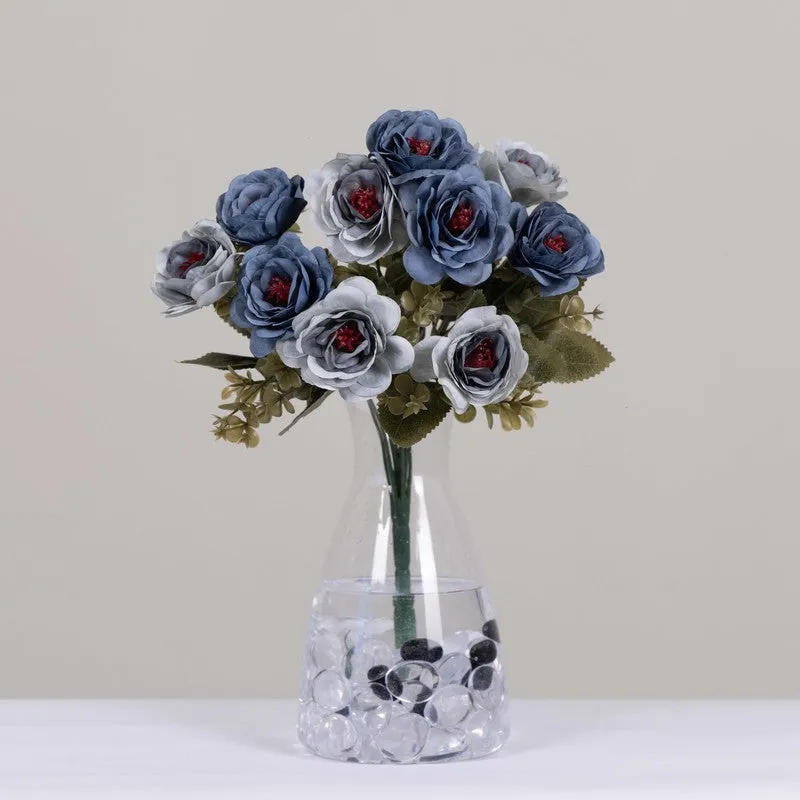 Realistic Artificial Rose Bunch - Blue media 4