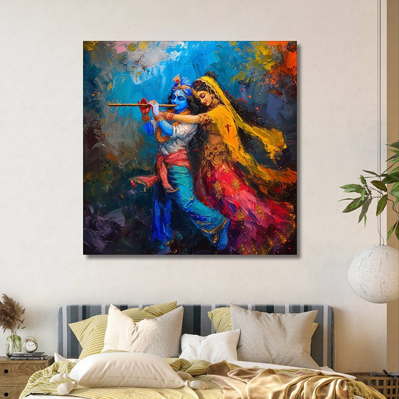 Radhe Shyam Leela Canvas Wall Painting