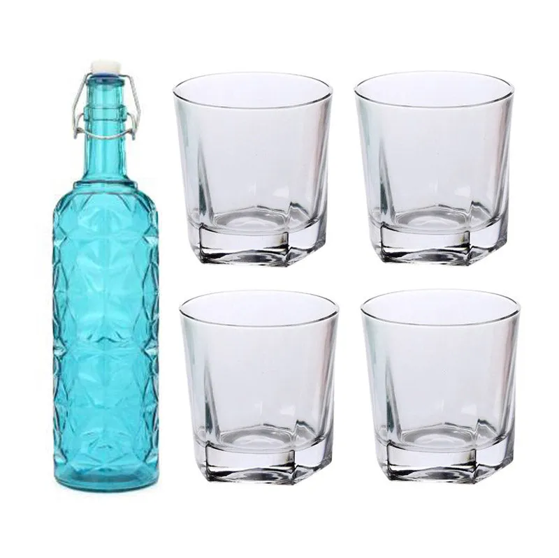 Skyler 1000 mL Water Bottle With 200 mL Glasses - Five Piece Set media 1